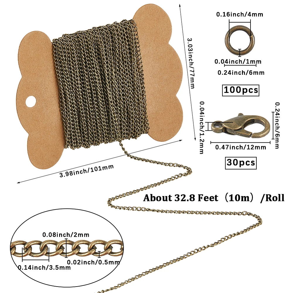 32.8 Kaki/10M Rantai Kalung Cu - Chain Roll Cable ulasan dan harga