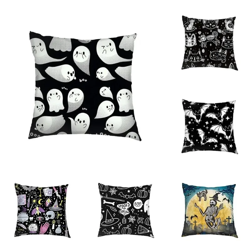 

Halloween Vampire Bat Ghost Decoration pillowcase is suitable for home living room sofa cushion sleeve bedroom decoration