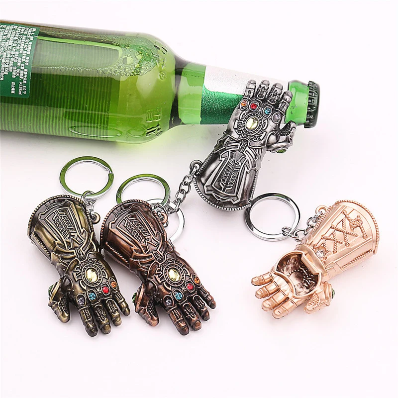 Creative Metal Beer Bottle Opener Funny Kitchen Gadgets Key Chain Backpack Accessories  Men's Gift