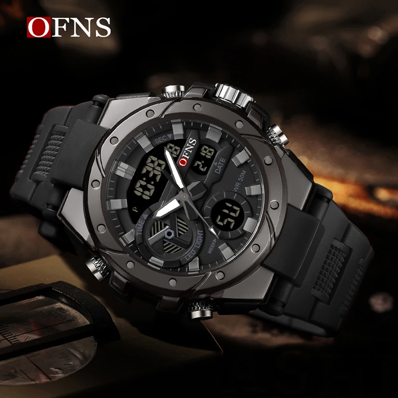 OFNS Top Brand Fashion G Style Military Man Watches Sport Waterproof Watch Men\'s Multifunctional Analog Quartz Wristwatch