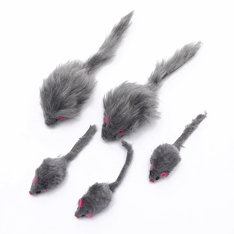 5/10Pcs Plush Catmint Simulation Mouse Interactive Cat Pet Catnip Teasing Interactive Toy For Kitten Gifts Supplies Random Color