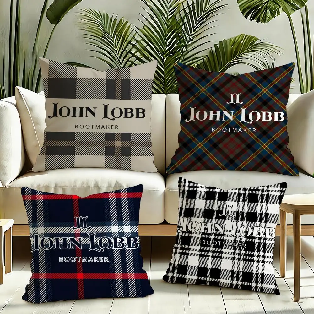 JOHN LOBB Cushion Cover Reversible Plush Pillow Cover Soft Fluffy  Home Decor for Sofa Bedroom