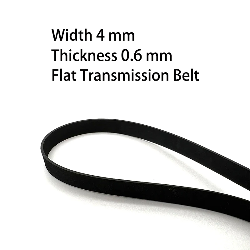 1Pcs Width 4mm Thickness 0.6mm Flat Rubber Drive Belt For Tape Recorder Repeater VCR Single Player Transmission Belt Accessories