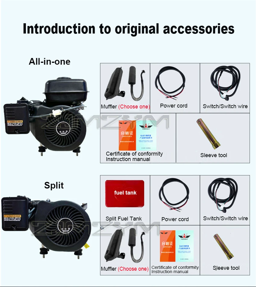 New Double SilentGasoline Generator Range Extender Process Controller For 48-60V / 60-72V Electric Motor Vehicle 3KW-8KW