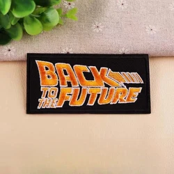 Back To The Future Letters morale badge Iron on Patches Thermo-adhesive Embroidered Patches and Appliques