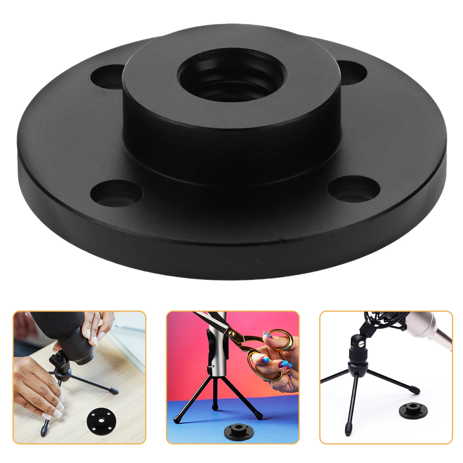 

Microphone Stand Wall Bracket Fixing Outdoor Mount Flange Aluminum Alloy Professional Fixture