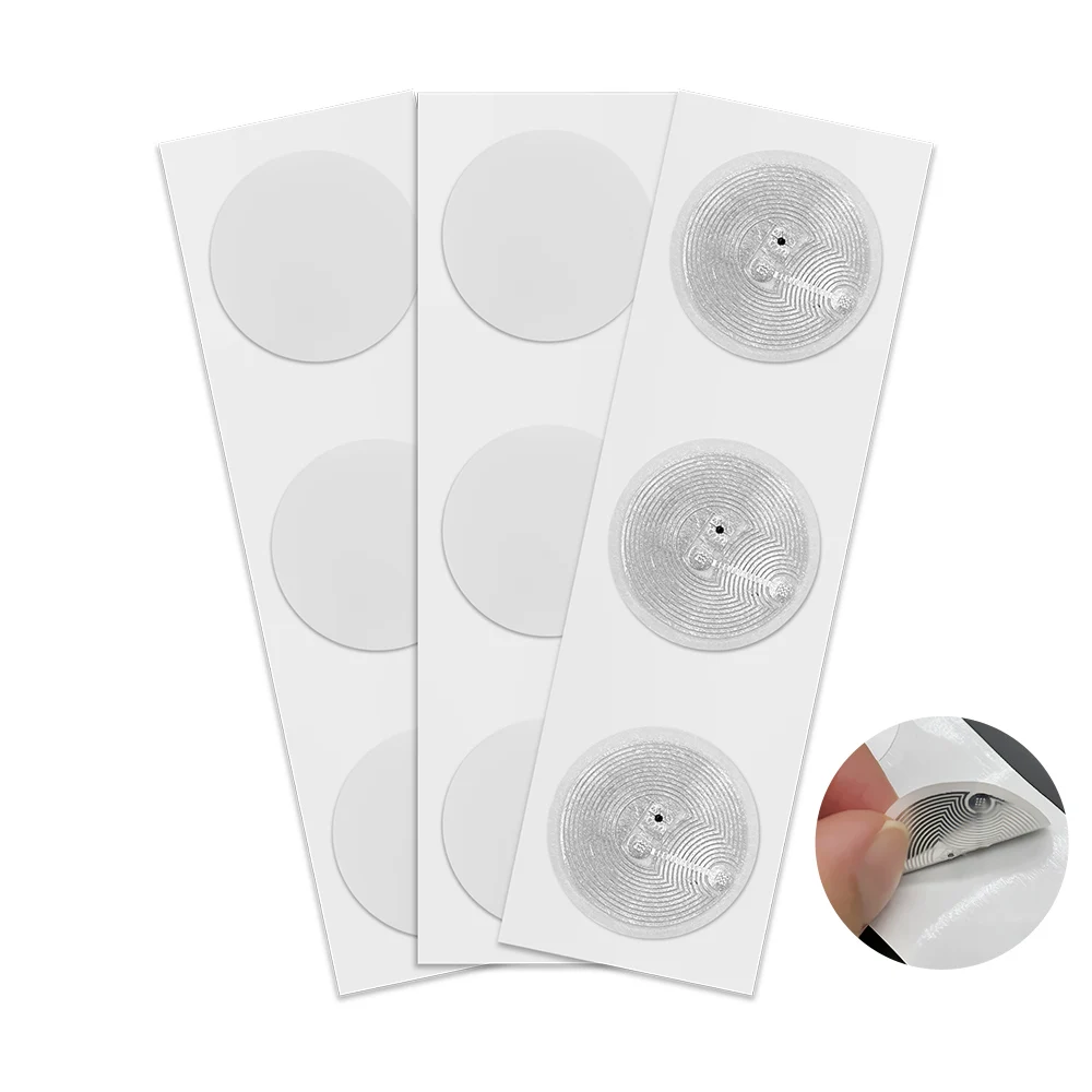 White Ntag 215 NFC Phone Available RFID Tags Stickers Adhesive Label NFC Ntag215 Self-adhesive Tag 13.56MHz ISO14443A Sticker