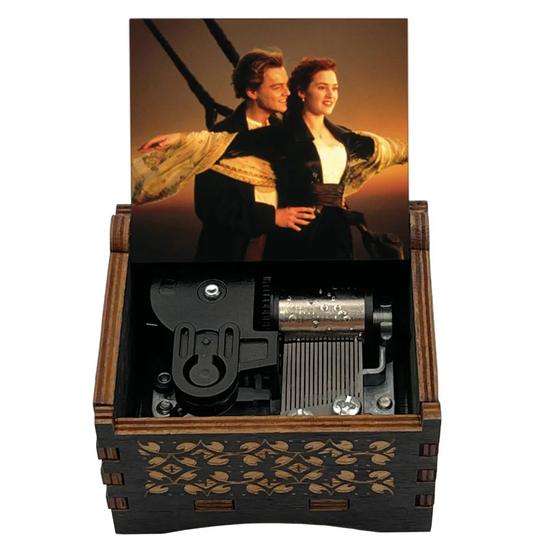 Movie Titanic Theme Song《My Heart Will Go On》Excerpt 14-seconds Adapted 18-Tone Music Box Party Gifts for Friends Decoration Box
