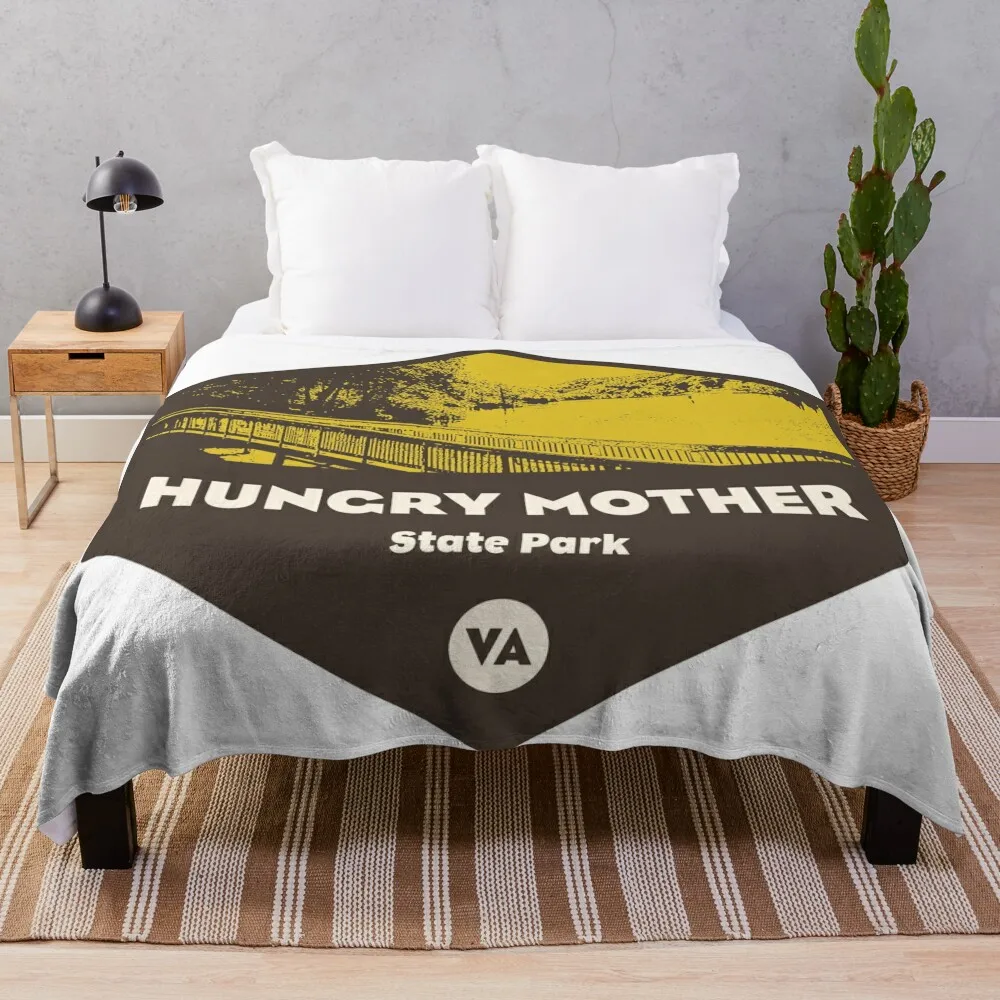 Hungry Mother State Park Virginia Throw Blanket Soft Big Soft Plush Plaid Blankets