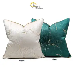 Factory Supply Trendy Polyester Decorative Standard size Pillow Cover 45x45 Luxury Wheat Geometric Silky Pillow Case