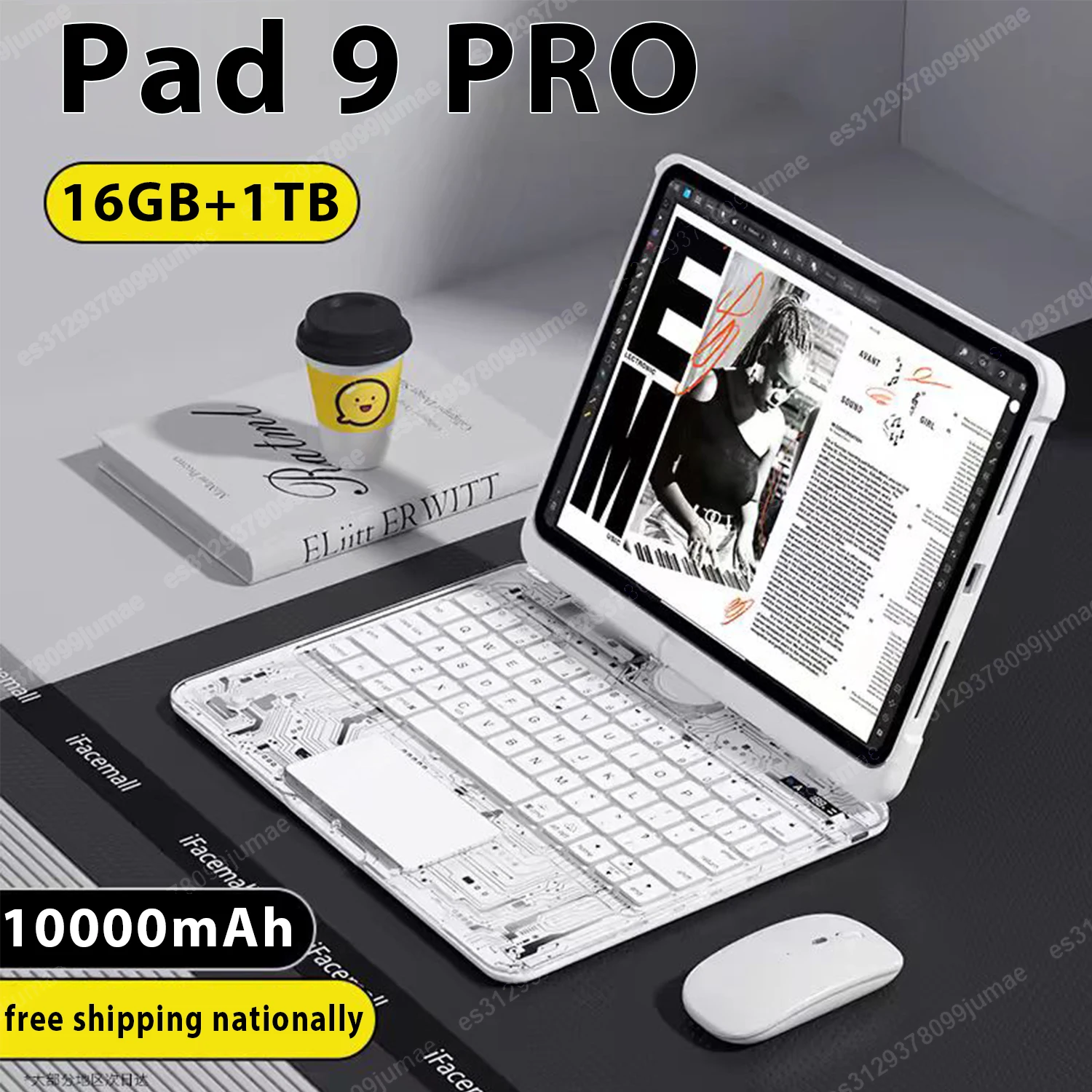 Original Pad 9 Pro tablet 10.1 inch  Android 13 Snapdragon870 10 Core 16GB+1024GB 10000mah 5G Dual SIM WIFI  HD Full Screen