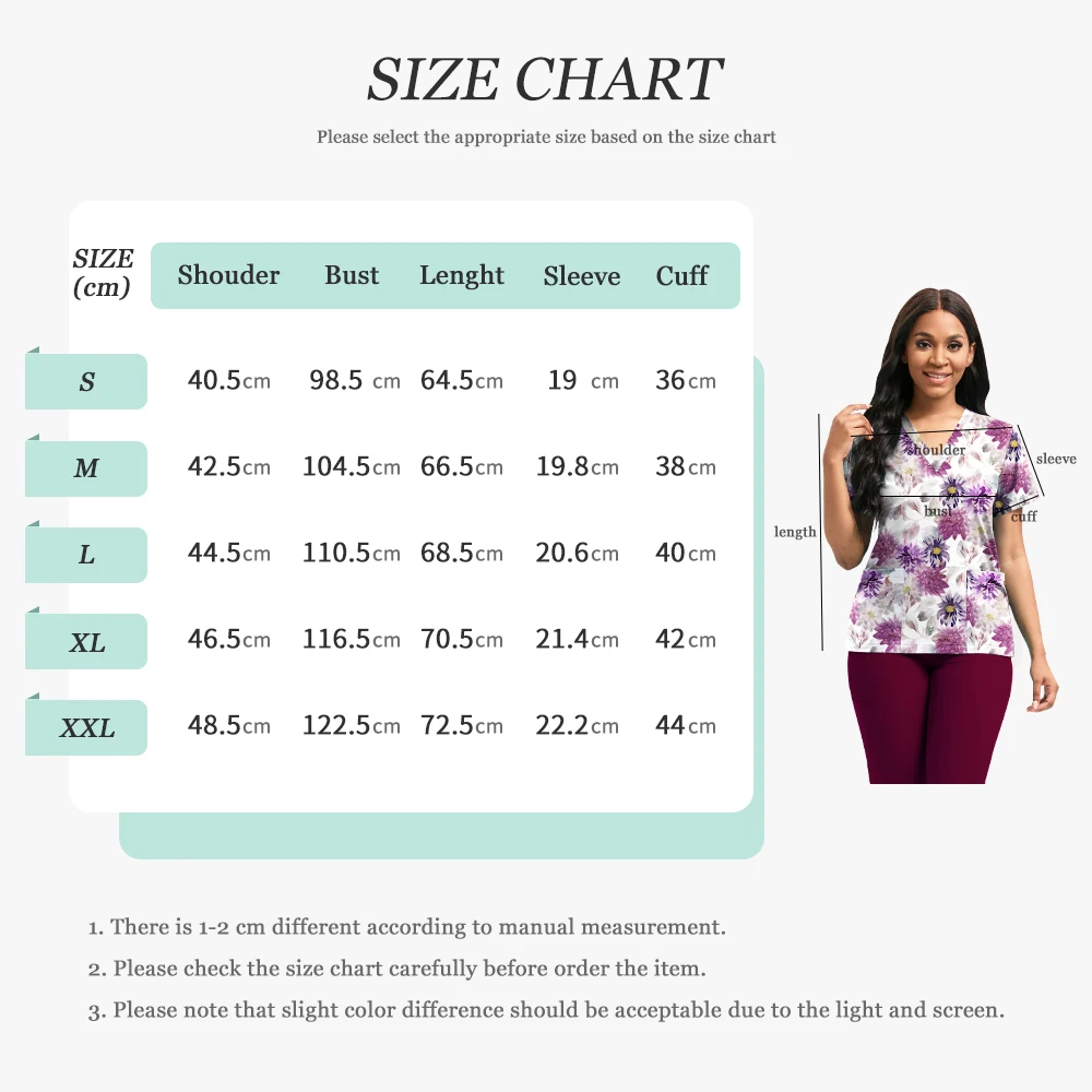 도매 프린트 브이넥 스크럽 빠른 건조 작업복 간호사 소아과 클리닉 약국 스크럽 티셔츠 유니섹스 크리스마스 유니폼