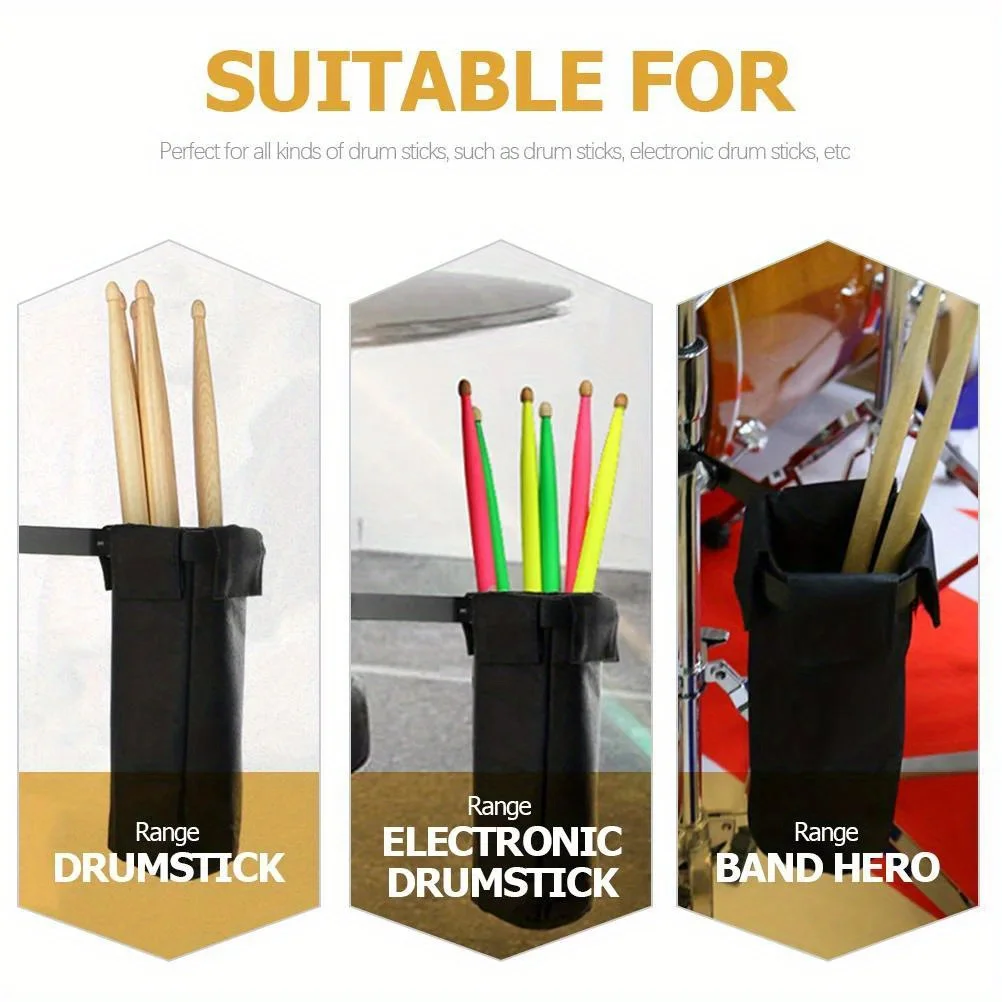 Drum Stick Barrel with Steel Brace Waterproof and Wear-resistant 420D Oxford Cloth Drumstick Barrel Portable Drum Hammer Bag