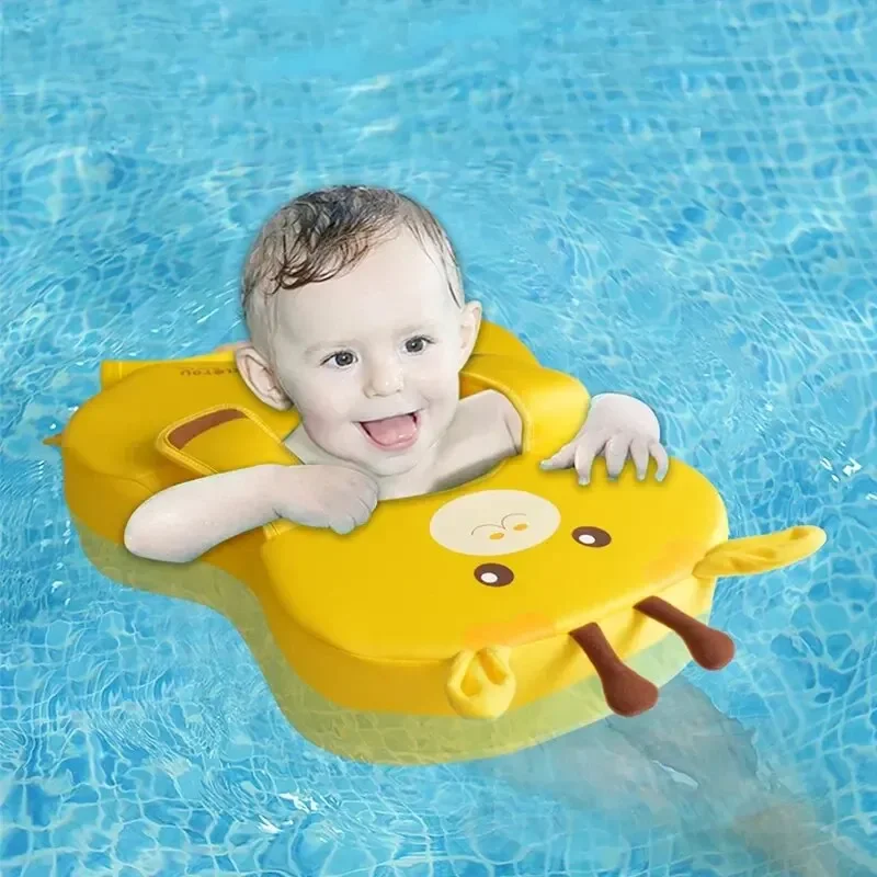 Kolam renang bayi tidak dapat ditiup, cincin apung bayi sempurna untuk balita dan anak-anak usia 6-36 bulan