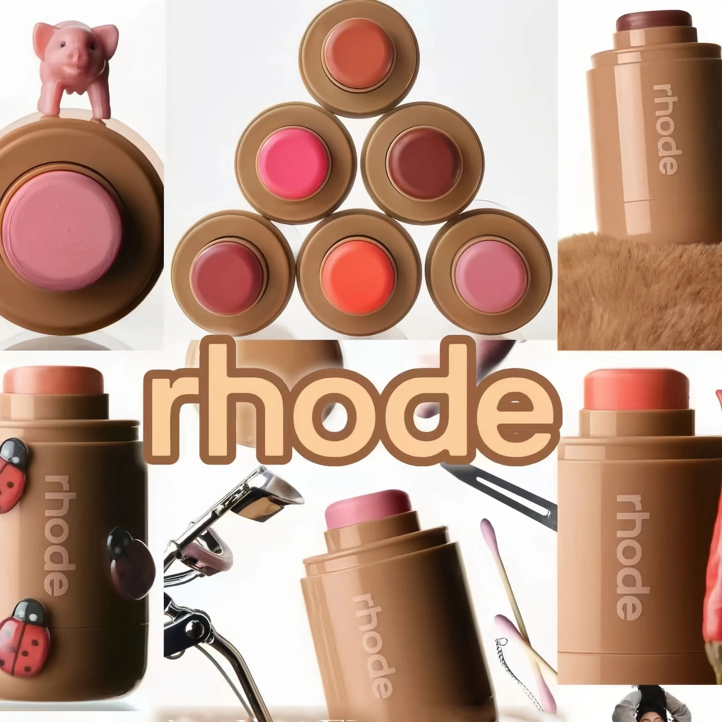 Rhode Skin Pocket Blush Stick Lip Cheek Hydrating Stick Natural Rouge Powder Blusher Cream Lipstick Cheek Teacup Candy Color