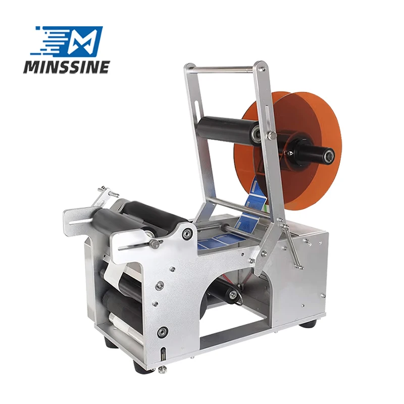 Semi-Automatic Round Bottle Labeling Machine with Stainless Steel Design Labeling Machine