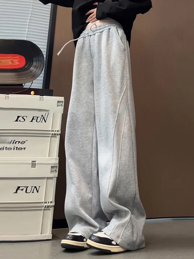 

Мужские спортивные брюки American Slim Fit с высокой талией, свободного кроя, прямые, для спорта и отдыха