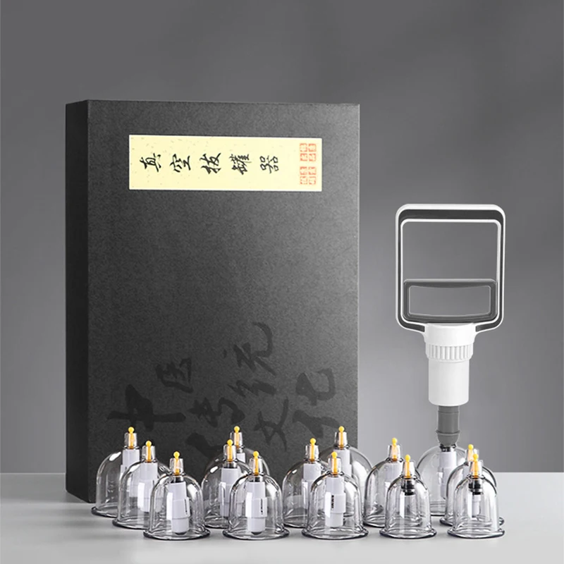 

Vacuum Cupping Set Manual Pumping Gun Cups Massager Anti Cellulite Suction Cups Physiotherapy Full Body Acupuncture Massage Jar