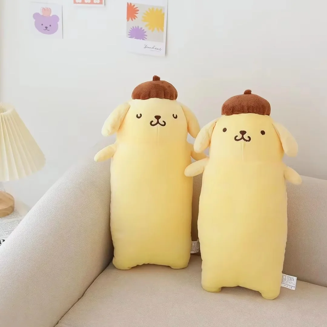 Sanrio Pom Purin lindos juguetes de peluche largo relleno Plushie almohada sofá cama muñeca ornamento niños felpa Kawaii regalo de Navidad