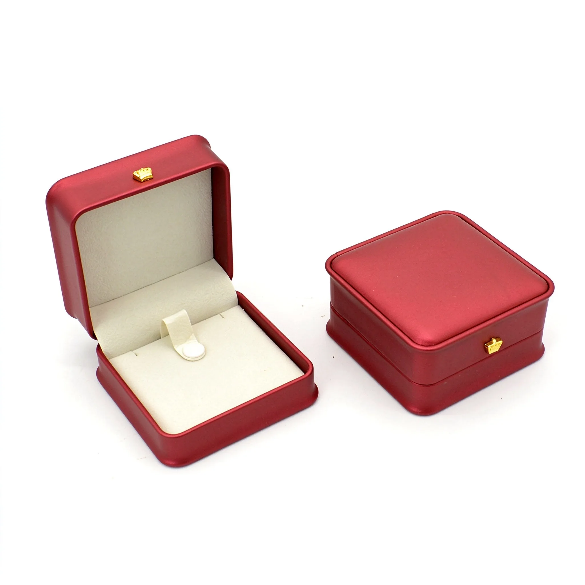 Luxury Brushed PU Leather Large Pendant Box with Dual-purpose Insert, Round Corner Waist Jewelry Organizer Gift Case for Women