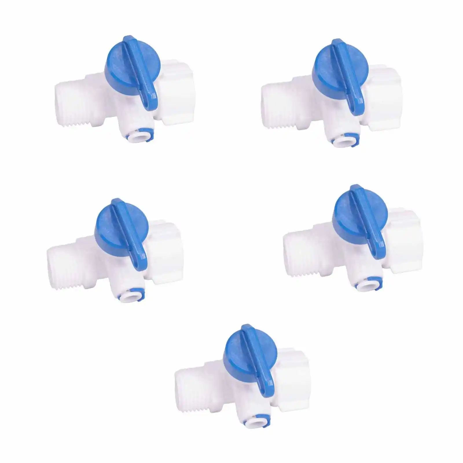 

5 шт. подходят для трубки диаметром 1/4 дюйма, 3/8 дюйма до 1/2 дюйма, BSP, тройник «мама-папа», 3-ходовой запорный шаровой клапан, аквариумный RO фильтр для воды, обратный осмос