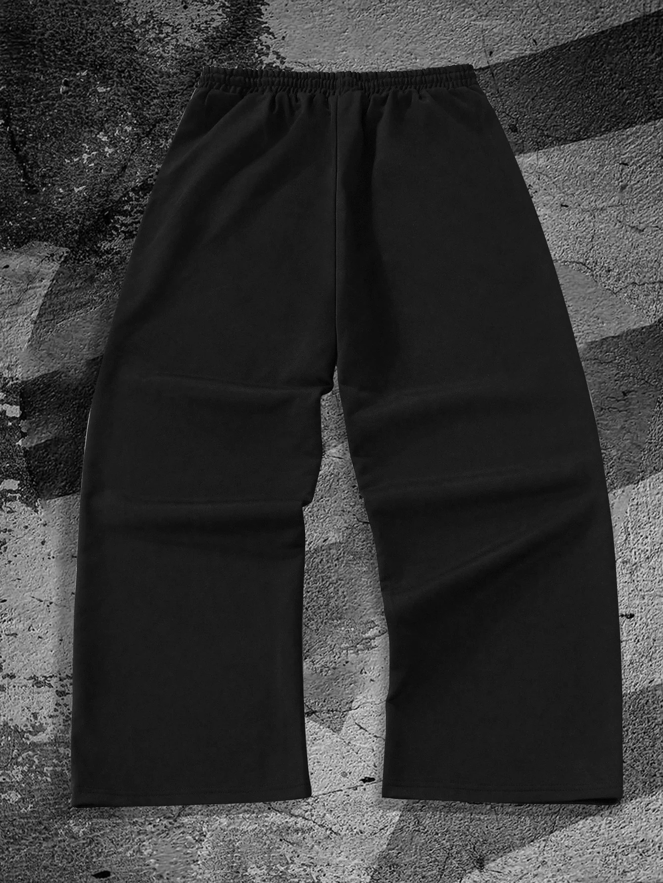 Weit geschnittene Jogginghose mit elastischem Kordelzug in der Taille für Männer und Frauen, mit vertikalem Fall, geradem Bein und bodenlanger, lässiger Sporthose. – Detail 5