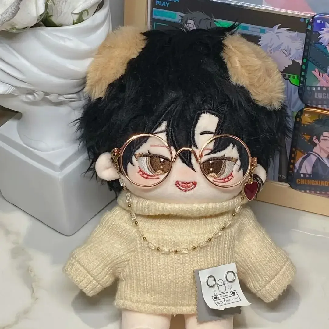 20cm 링크 클릭 루카스 찰스 청 샤오시 루 광 면 인형 바디 귀와 스켈레톤 드레스업 플러시 장난감 피규어 크리스마스 선물