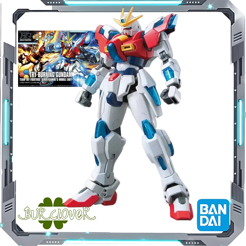 

BANDAI Original HG TRY BURNING GUNDAM Anime Action Figure Toys For Boys Girls Kids Gift