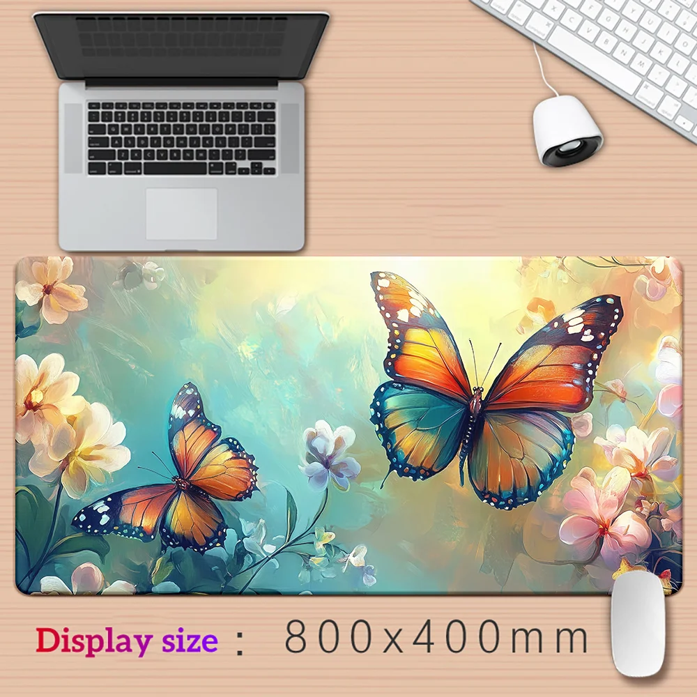 1pc of Butterfly Artwork Mousepad, Gaming Keyboard Accessories Mouse Mat, Desk Mat for Office Computer PC Gamers, Rubber Waterpr
