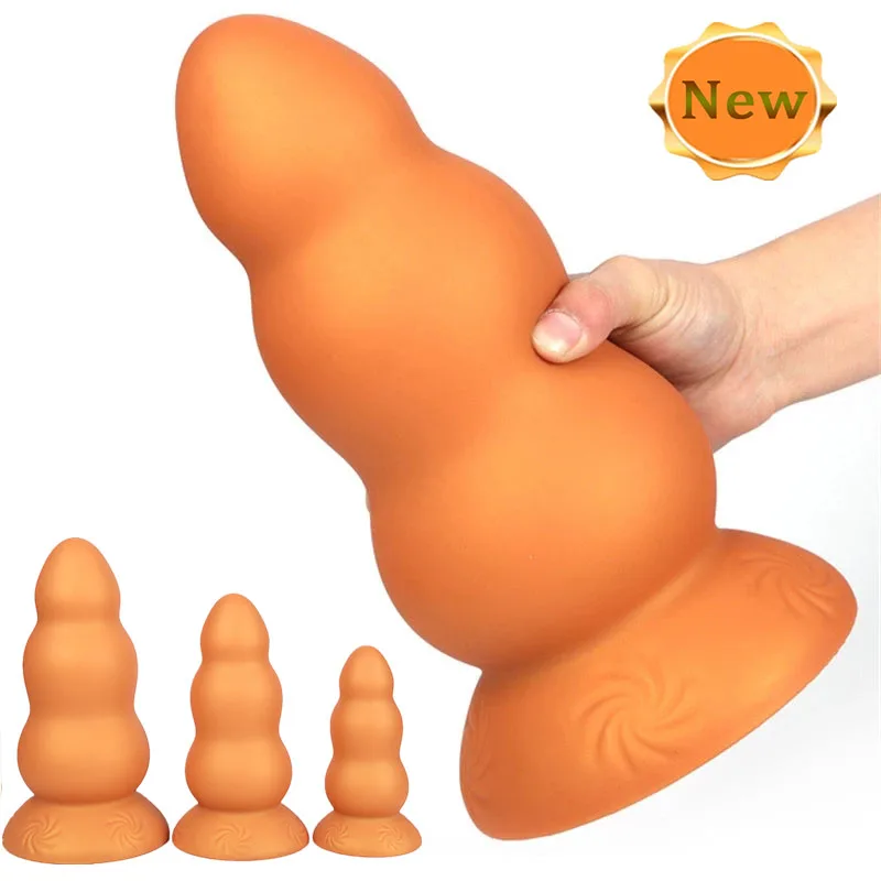 2022 latest huge anal plug super soft silicone dildo anal plug Anal beads Prostate massage big butt plug sex toys for men women