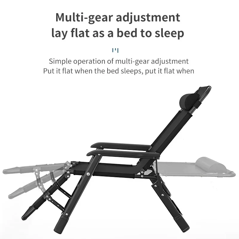 Installation-free Outdoor Folding Adjustable Gravity Leisure Bed Outdoor Beach Terrace Garden Folding Chair