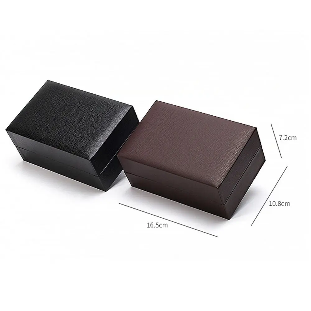 Dust Proof PU Leather Portable Jewelry Storage Case Zipper Watch Box Display Box Container Case