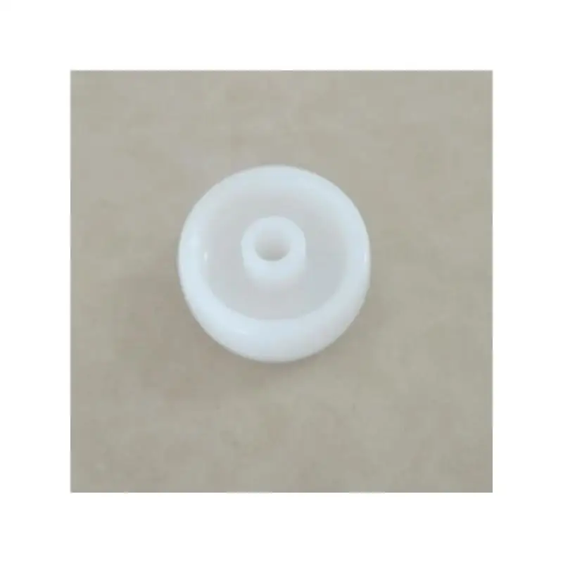 (10 Packs) 1.25 Inch Single Wheel Light White Pp Plastic Small With Diameter 30mm Smooth Piece Folding Bed Pulley