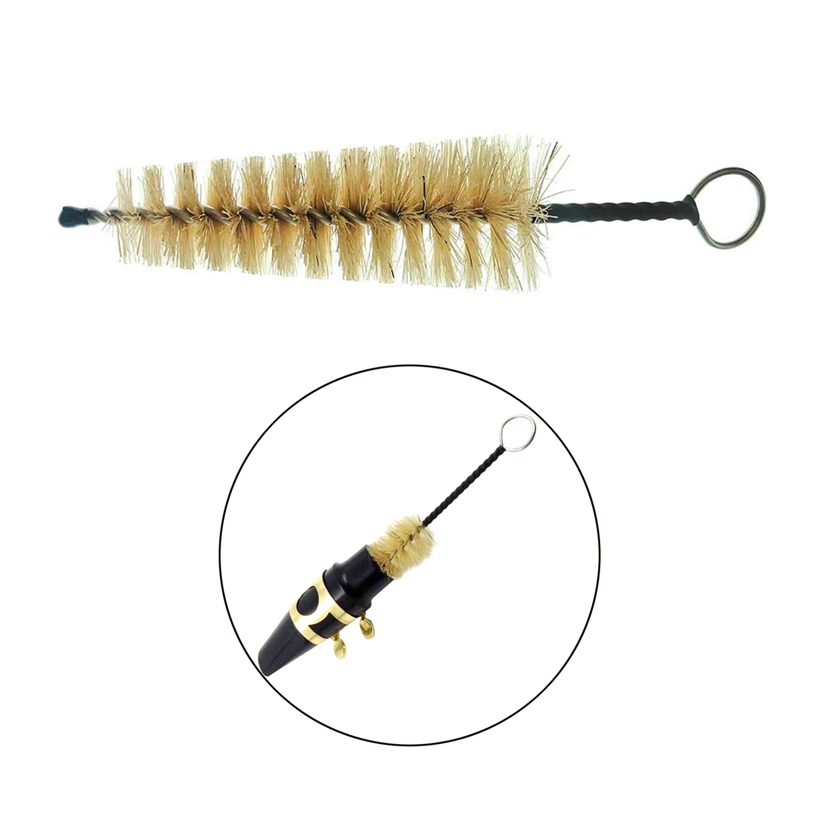 Mouthpiece Cleaning Brush Metal Handle  Sax Trumpet Clarinet Mouthpiece Cleaner Brushes  Instruments Accessory