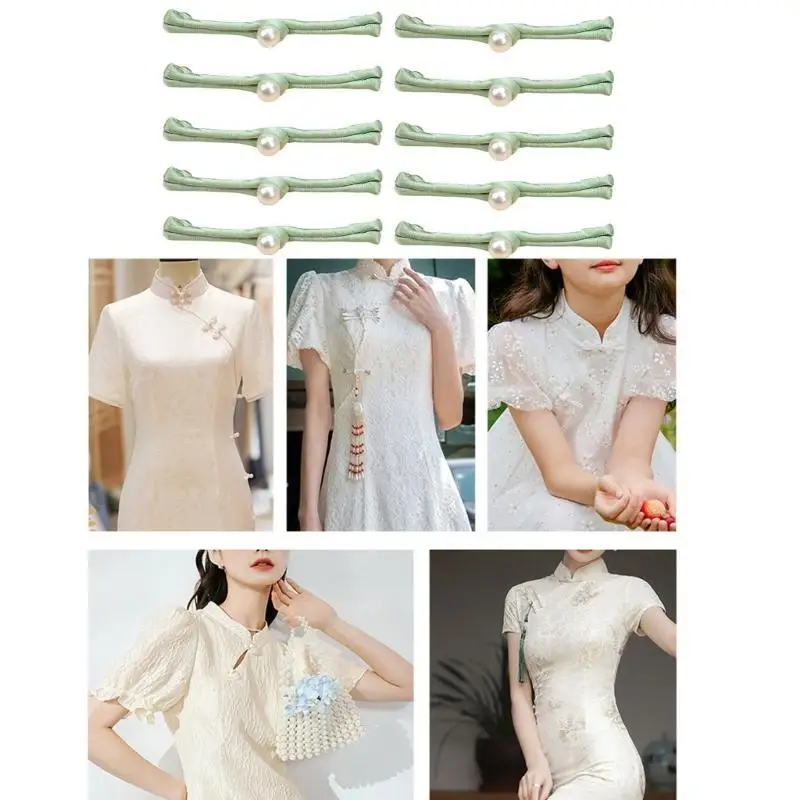 652f 10pack Retros Styles أزرار الإغلاق الصينية أزرار اللباس التقليدية لمشاريع خياطة الأزياء