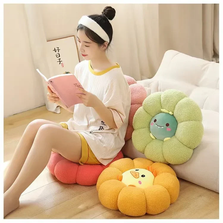 Soft Plush Pumpkin Cushion Floor Chair Seat Cushion for Home Office Car Bedroom Sofa Pillow Pad Multi Color Decor Daily Use Pads