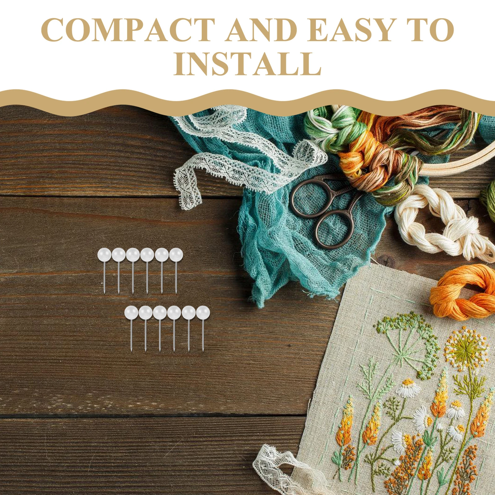 

300Pcs Plastic Ball Head Pins Round Smooth Finish for Marking Maps Decorating Bulletin Boards Organizing Notes DIY Crafts Sewing