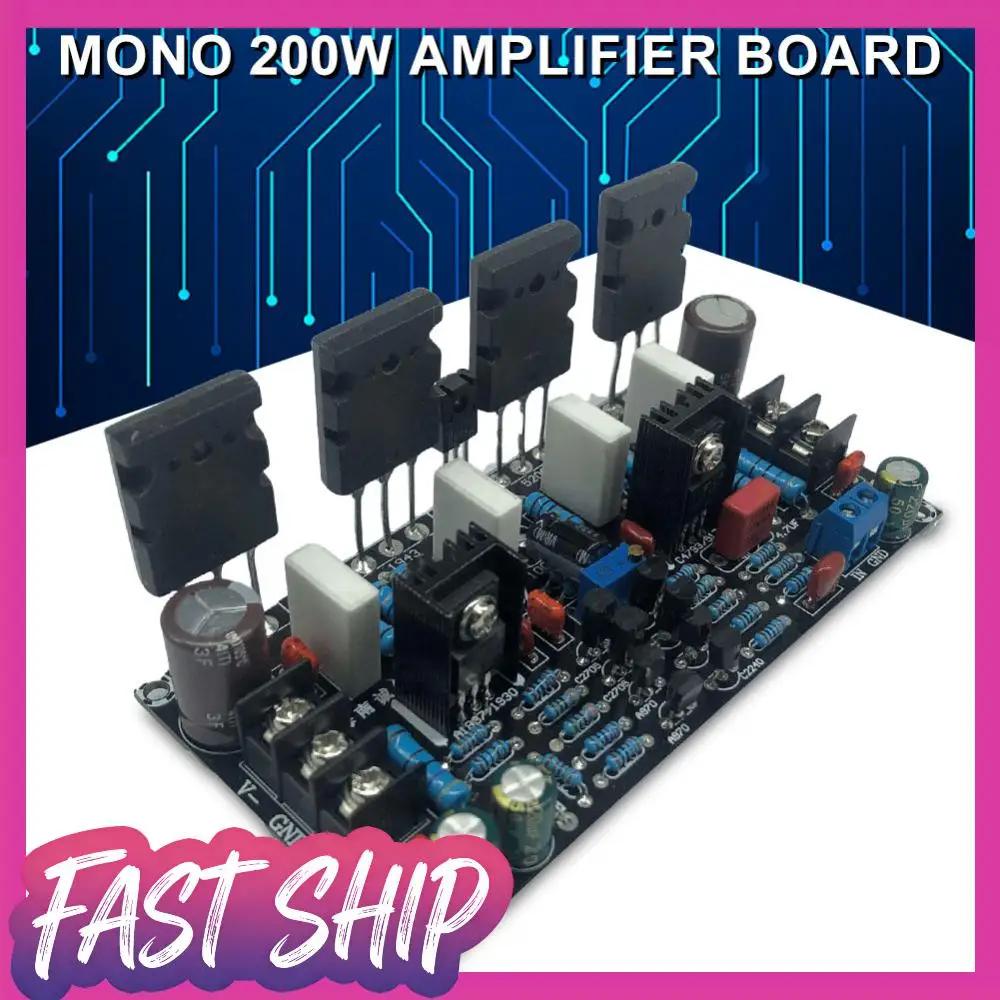 

Моноканальный аудиоусилитель HIFI, готовая плата 1943+5200, модуль цифрового усилителя звука для колонок, электронный DIY-комплект