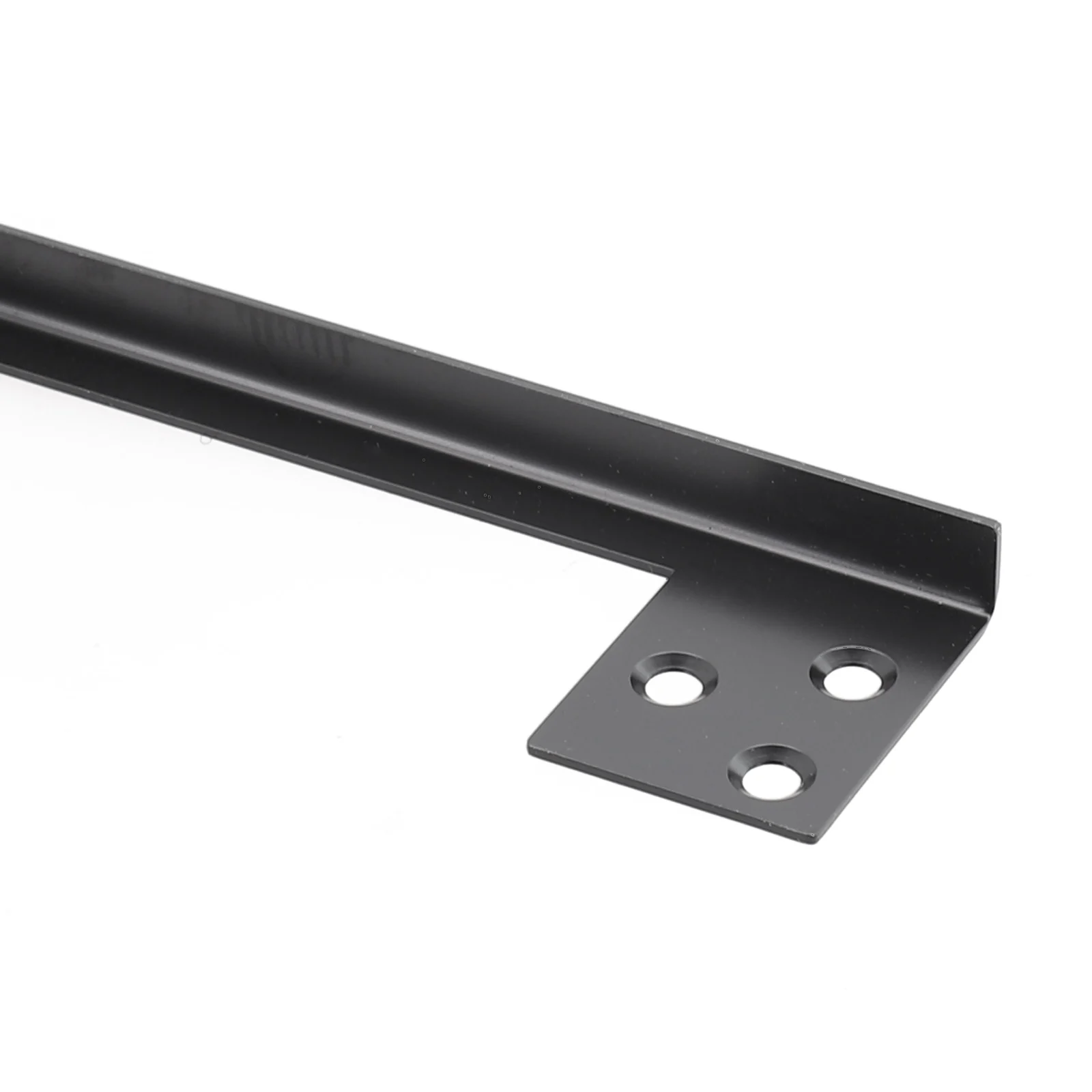 

Door Latch Guard Plate Outswing Door Security Protector L-Shaped Long lasting L Shaped Door Latch Shield in Matte Black