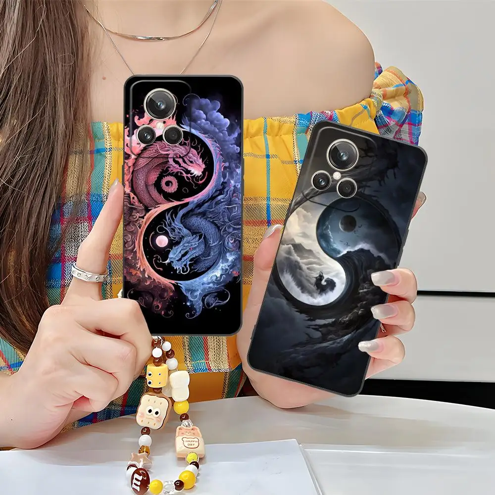 Роскошный чехол для телефона Tai Chi с красочным принтом для Realme GT 8 Neo Pro C75 73 71 C67 65 C55 53 C35 31 C20 15