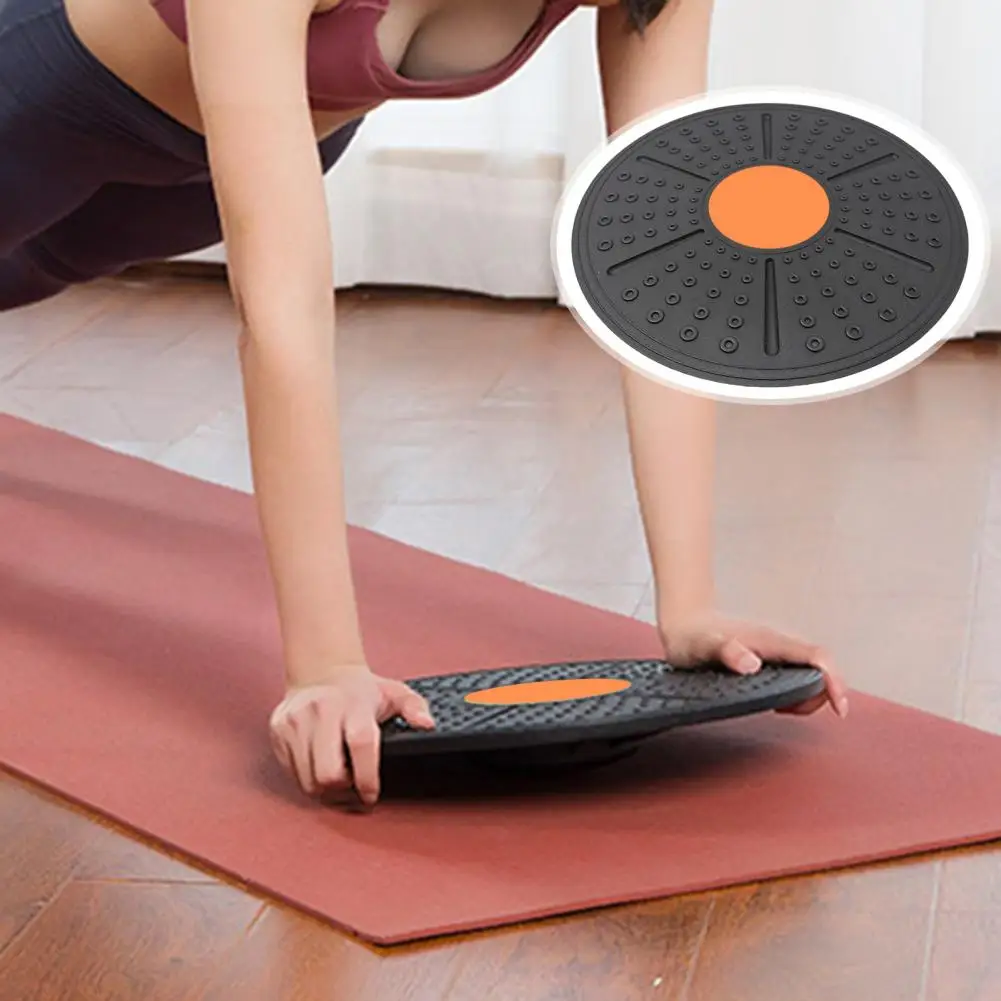 Balance Board Massage Contact Design Anti-slip Round Shape Rotatable Stable Body Shaping Fitness Waist Twisting Disc Daily Use