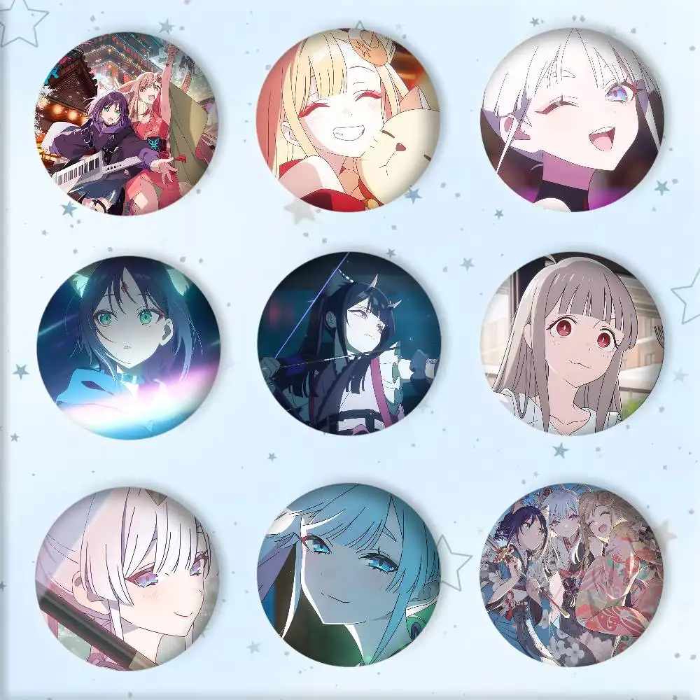 2026 Hot Anime Cool C-Cosmic Princess Kaguya Badge Tinplate Round Laser Brooch Clothes Backpack Accessories Lapel