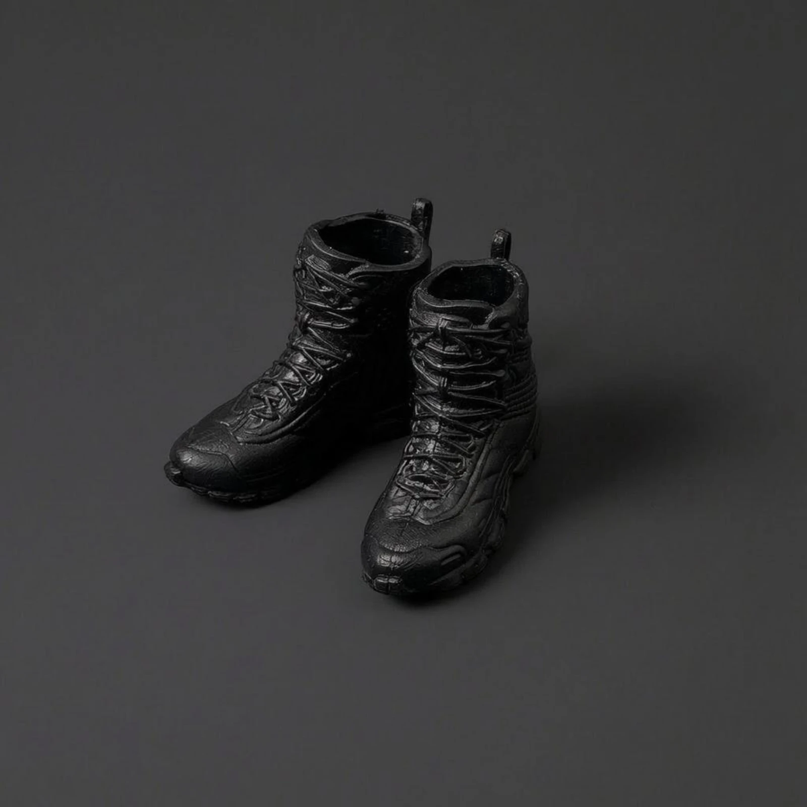 Mini Combat Boots Miniature Lace-up Combat Boots Figure Shoes Treaded Footwear Molded - view 6