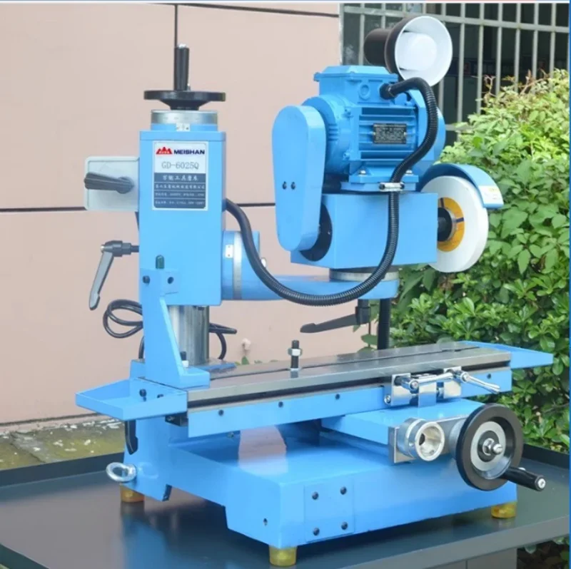 Universal tool grinder for surface grinding, drill bits, milling cutters, gear hobs, and lathe tools.