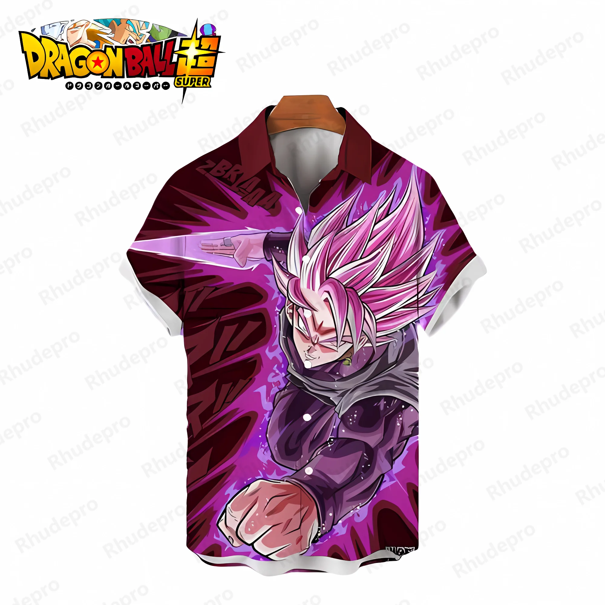 Vestiti da uomo di alta qualità Dragon Ball Z Anime Camicia Viaggio al mare Harajuku Y2k Vegeta 2024 Super Saiya Oversize Summer Goku