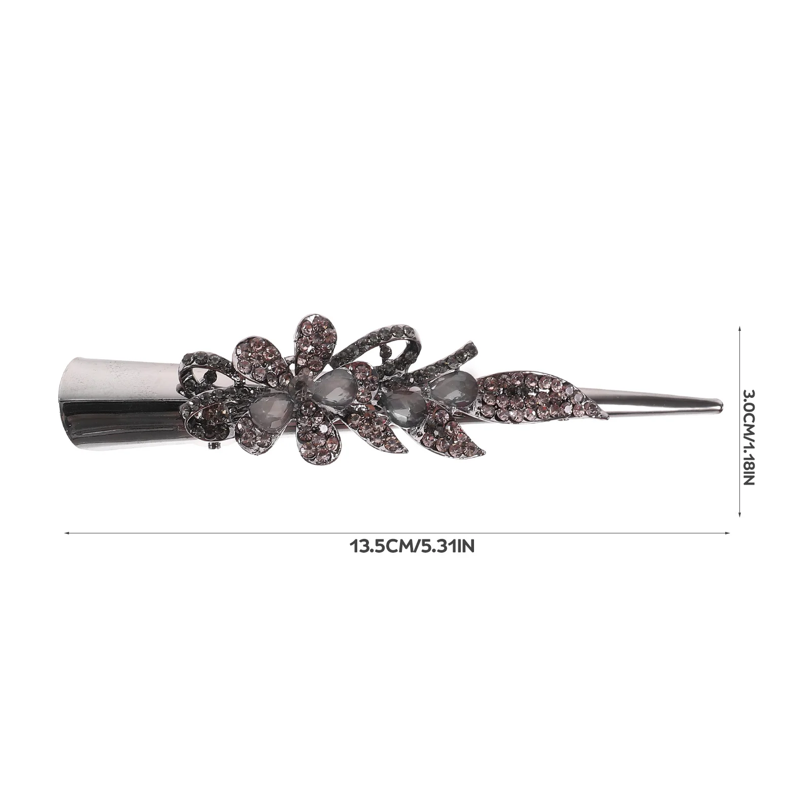 

Retro Rhinestone Duckbill Hair Clip Sparkly Hairdressing Clip Elegant Hair Styling Accessory for Daily Party Christmas