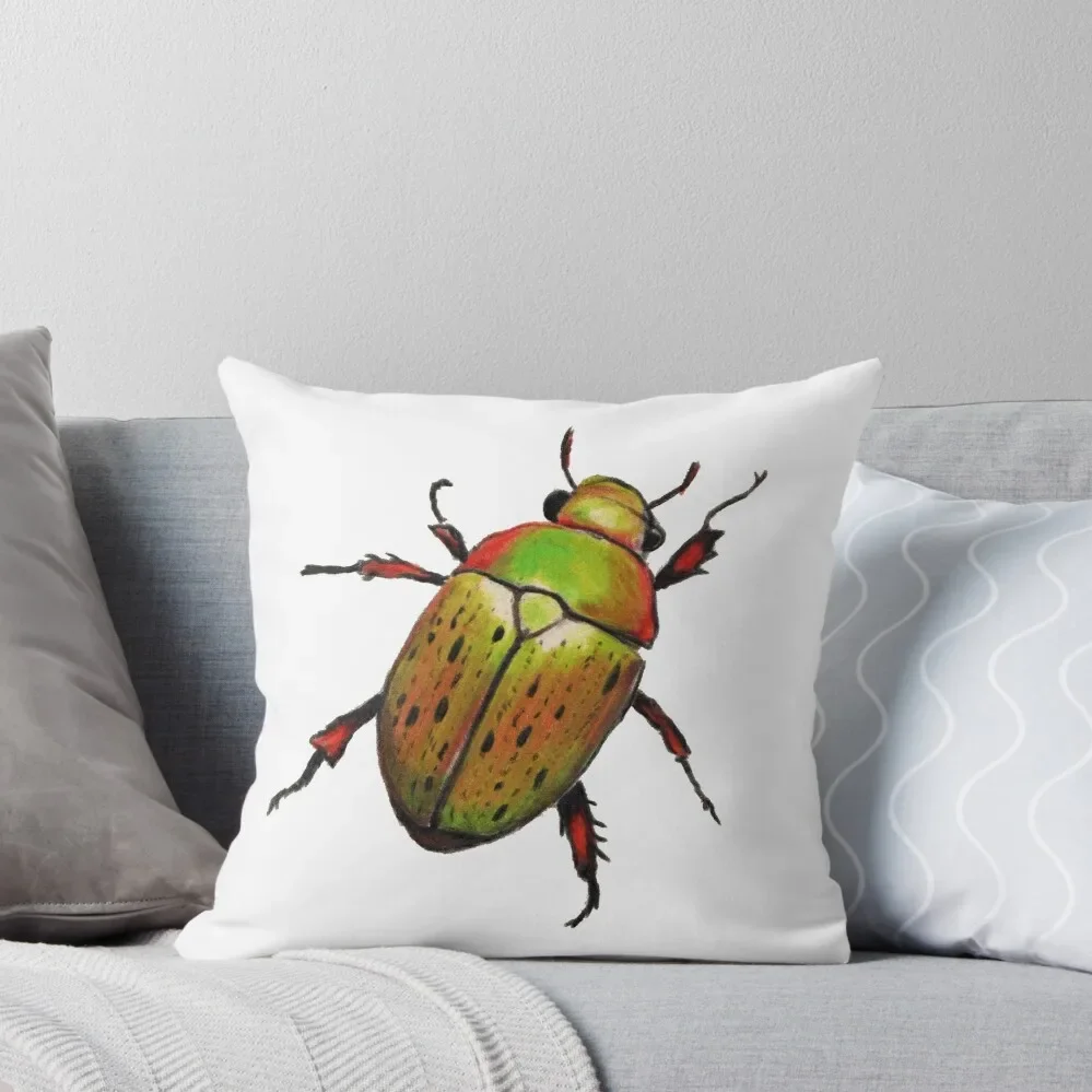 Australian Christmas Beetle (Anoplognathus suturalis) Throw Pillow Anime Pillowcase pillows decor home pillow