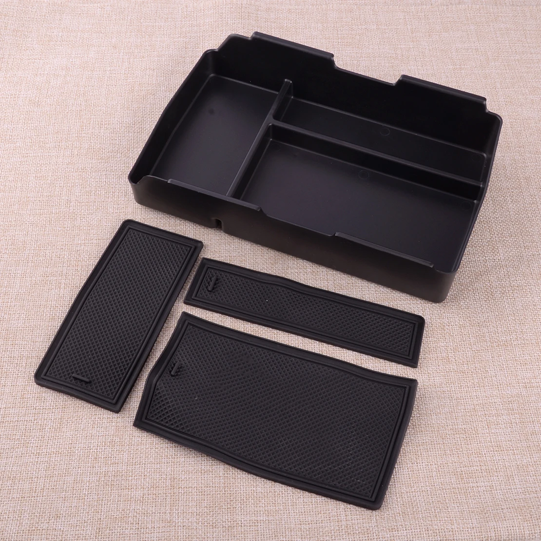 Car Center Console Armrest Storage Box Tray Organizer Fit For Honda CR-V 2023 Black ABS Plastic