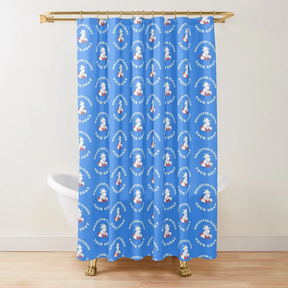 

Whatever Floats Your Goat Shower Curtain Funny Shower Waterproof Fabric Bathroom Shower For Bathrooms Curtain