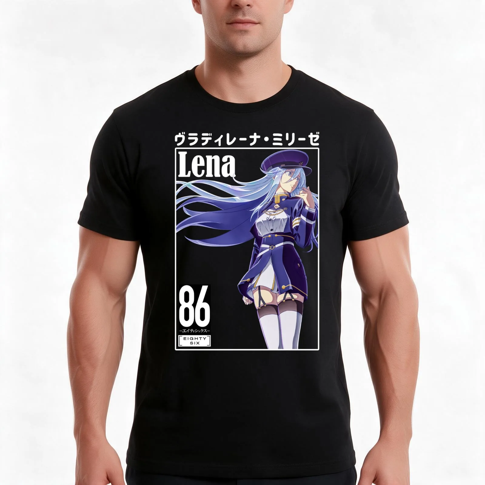 Lena - 86 Eighty Six T-Shirt, Summer Casual Cotton Tee, Oversized Streetwear Tops, Vintage Graphic Print, Loose Fit Short Sleeve